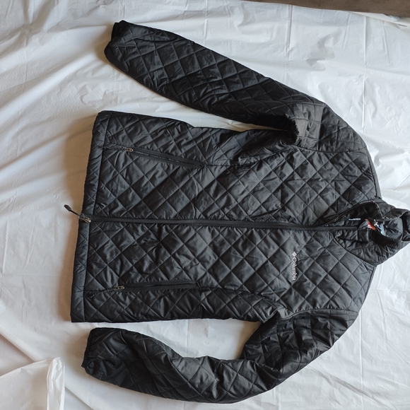 Columbia Omni-Heat Black Quilted Jacket Women’s Small Lightweight Zip Up - Picture 2 of 14